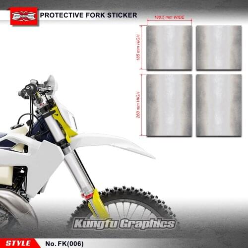 KUNGFU GRAPHICS MX Stickers Upper Middle Fork Tube Protector Decal Kit for Off-Road Motorcycle Dirt Bike