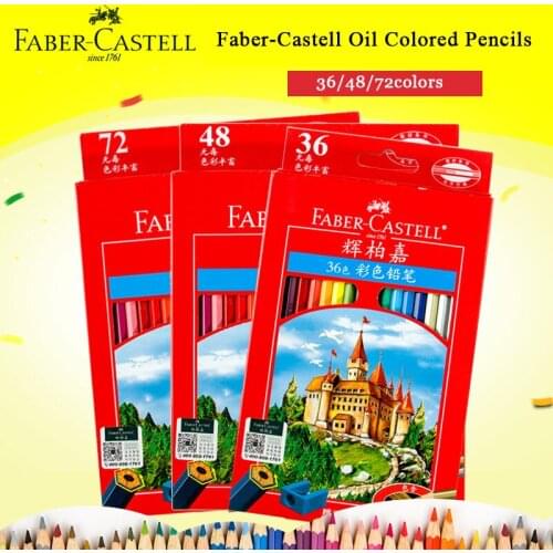 Faber-Castell Non-toxic 36/48/72 Color Pencil Painting Professional Oil Colored Pencil For Drawing Sketch Artist Supplier