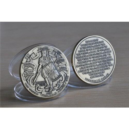 2016 New design,20pcs/lot free shipping ARMOR OF GOD HIGH RELIEF BRONZE BIG CHALLENGE COIN