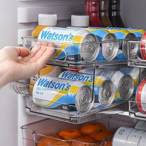 New Refrigerator Storage Box Beer Bottle Rack Wine Bottle Holder Storage Basket Organizer Kitchen Rack Shelf Fridge Organizer