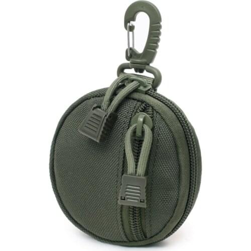 New Round Tactical Wallet Pouch Portable Coin Key Pocket For Hunt Waist With Clip Outdoor Accessories Bag EDC Purse