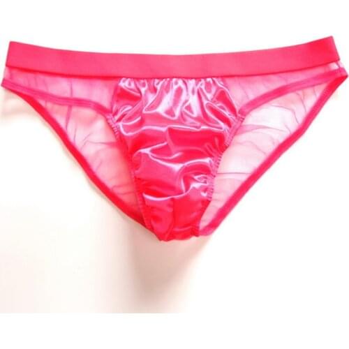 One size pink color briefs for man red rose color