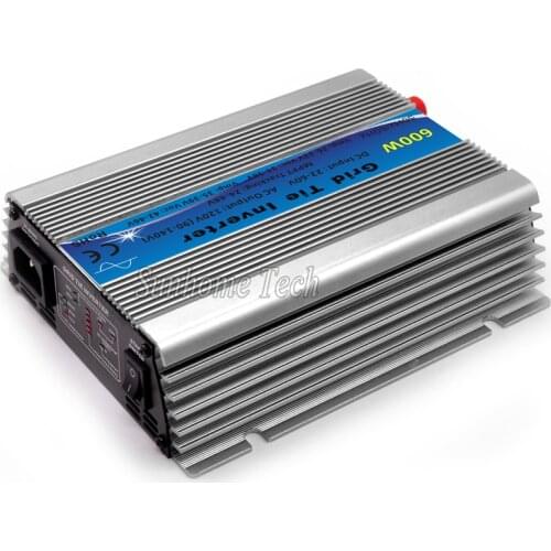 600W Grid Tie Inverter MPPT Function 30V 36V Panel 22-60VDC to 110V or 230VAC Solar Power Pure Sine Wave Micro Inverter
