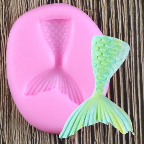 Fish Tail Silicone Mold Fondant Cake Mould Cake Decorating Tools Baking Tools Chocolate Candy Gumpaste Mold Resin Clay Molds