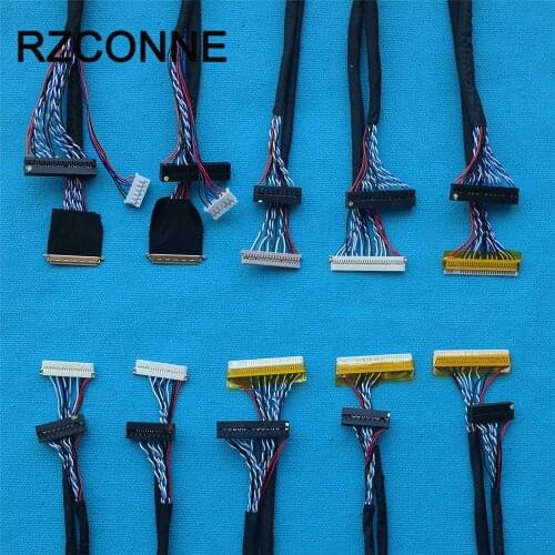 Universal LVDS Cable 40pin 30pin 20pin for LED LCD Display Panel Controller Support 14 inch-55 inch Screen 10pcs/set