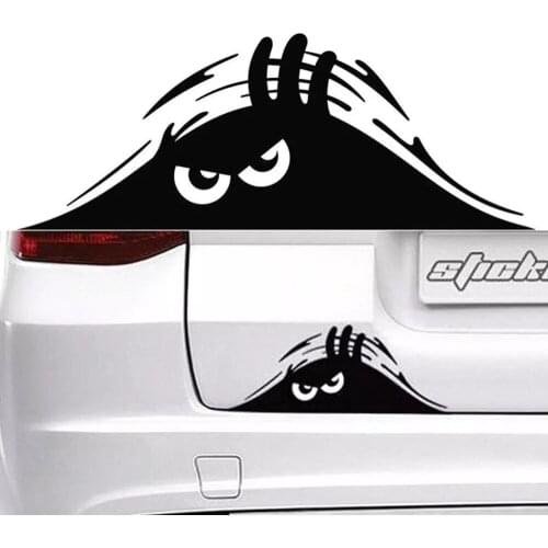 Waterproof Self-adhesive Car Sticker Scratch Cover Decal Auto Decoration Funny Car Stickers 3D Big Eyes Peeking Monster