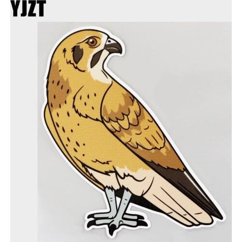 YJZT 12.1CM×14.8CM Falcon Hunting Interesting PVC Decal Car Sticker 11C-0472