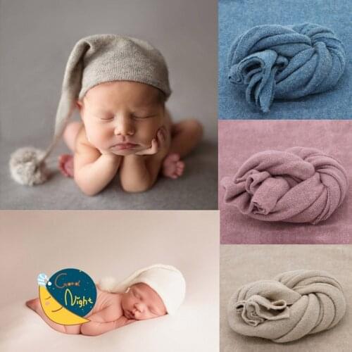 40 140*170cm Newborn Photography Props Baby Wraps Photograph Studio Blanket Backdrop Knitted Fabric Photo Shooting Accessories