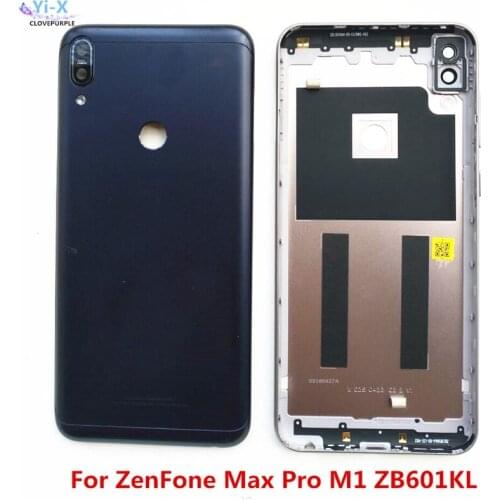 5pcs/lot Back Battery Cover For Asus ZenFone Max Pro ( M1 ) ZB601KL / ZB602KL Battery Door Back Housing with side button keys