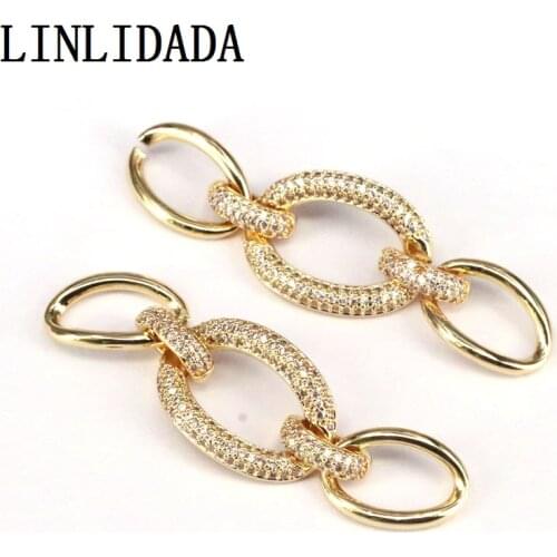 5Pcs, Charm Cubic Zirconia Circle Connectors, Metal Link Charms, Original Jewelry Accessory, Bracelet Necklace Findings