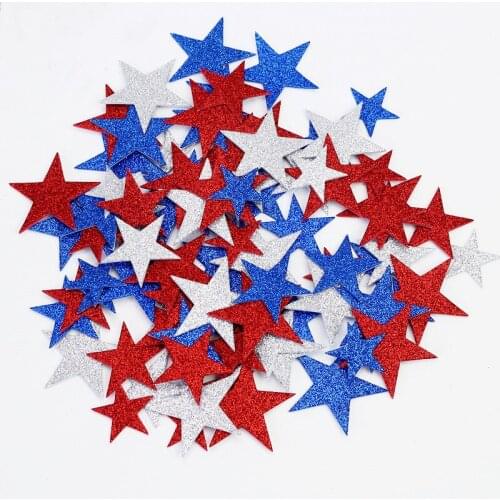 50Pcs EVA Gold Powder Sponge Sticker Five-pointed Stars Christmas Decor Kindergarten Classroom Layout Decoration Star Stickers