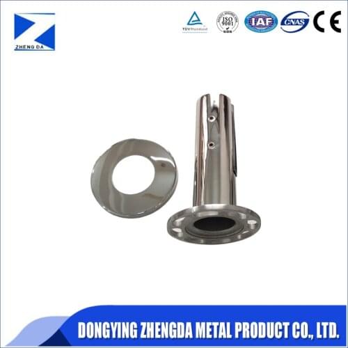 Balustrades Handrails Mirror Stainless Steel Hollow Round Base Mount Glass Spigot