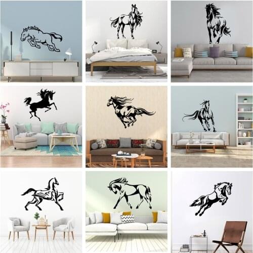 Free shipping Horse Wall Sticker Wall Decal Sticker Home Decor For Kids Rooms Decoration Diy Pvc Home Decoration Accessories