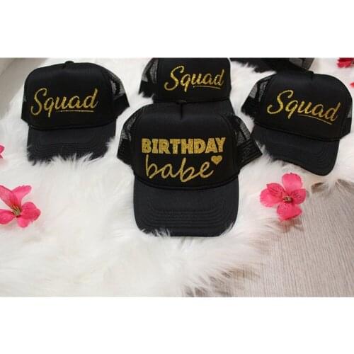 Personalized customized DIY Printed Baseball Cap For Men&Women Truck Driver Sun hats bridal shower bachelorette glitter gold hat