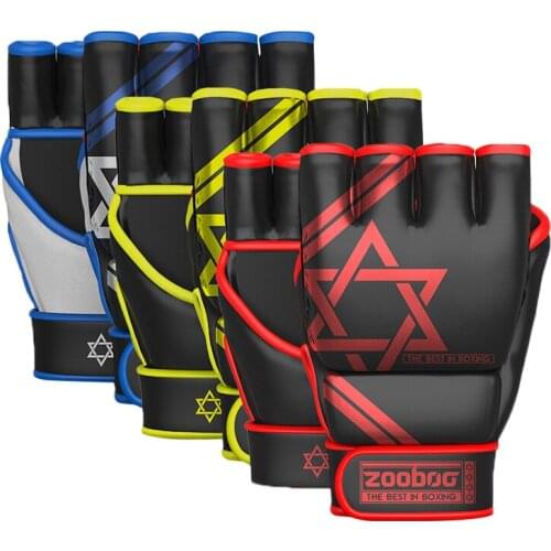 Half Finger Fight Boxing Gloves Mitts Sanda Karate Sandbag Protector For Muay Thai Kick Boxing Sanda Karate Training