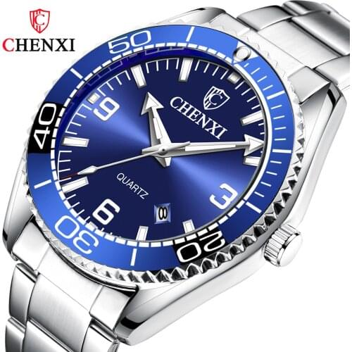 Fashion Chenxi Top Brand Man Luxury Quartz Men Analog Military Sports Full Steel Wrist Watch Waterproof Clock Relogio Masculino