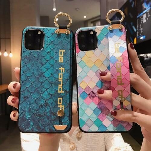 For iphone X Xs Max XR For iphone 11 12 Pro Max MiniCase with Wrist Strap TPU Phone Cases For iphone 6 6s 7 8 plus SE 2020 Cover