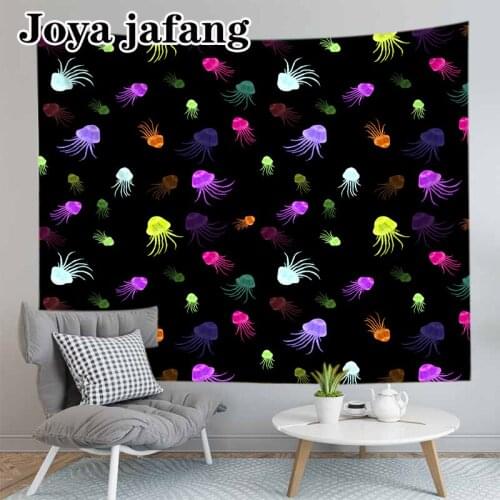 Animal Jellyfish Design Tapestry Art Blanket Window Wall Curtains Hanging In The Bedroom Living Room Large Size