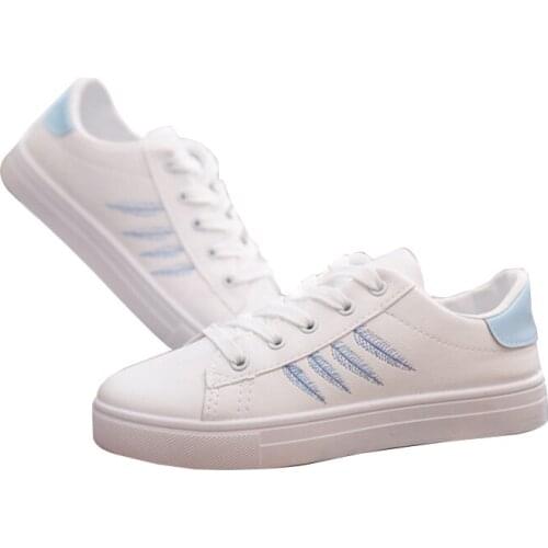 Breathable Heart Flats Casual Shoes White Sneakers Fashion Leather Woman Shoes Fashion New Woman PU Leather Shoes Ladies NX256