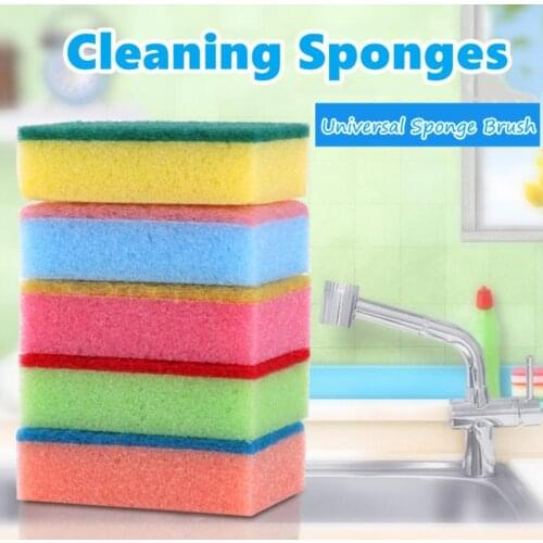Household Cleaning Sponges Dishwashing Sponge Scrubber Sponges Household Universal Sponge Brush Kitchen Bathroom Cleaning Tools
