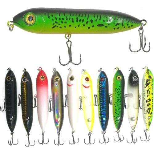 1pcs Artificial Snake Head Plastic Hard Bait Swimbait Wobbler Bass 3D Eyes Floating Pencil Fishing Lures 10cm 12g