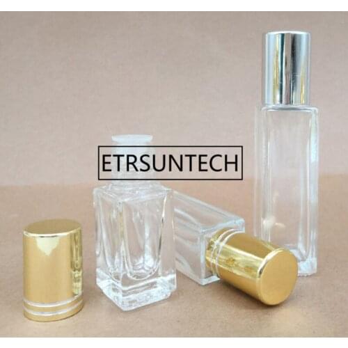 3ml 10ml Square Glass Cosmetic Bottle Portable glass Bottles Essential oil Perfume Container F1200