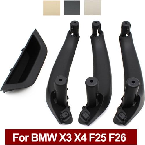 LHD RHD 3Colors Armrest Panel Cover Interior Door Handle Set For BMW X3 X4 F25 F26 2010-2016