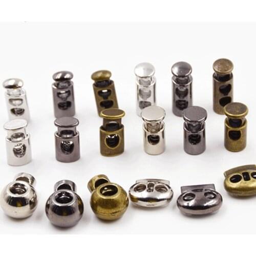 Metal Stoppers Cord Locks Toggle Claps Buckle Sportswear Shoelace Windbreaker Paracord Lanyard Accessories 30pcs