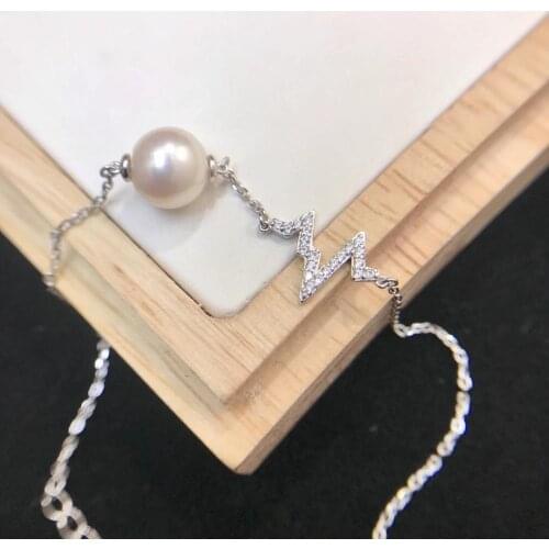 Linghtening 925 Sterling Silver Bracelet Settings Findings Mountings Base Parts Bangle for Crystal Agate Pearls Jade Coral Beads