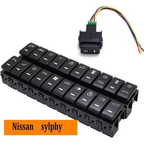 For Nissan sylphy Fog light day light switch Modification of electronic dog tail door switch for radar recorder