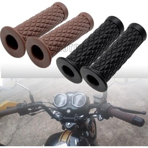 Unviersal vintage moto handlebar for cafe racer motorcycle grip Motorcycle retro rubber classic motorbike Non-slip handle bar