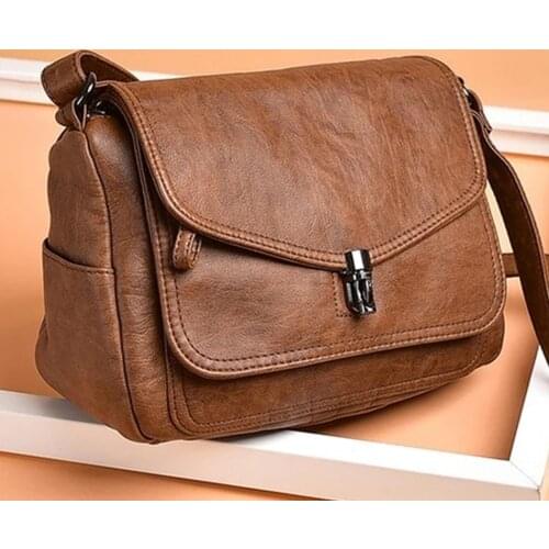 Vintage Soft Leather Women Shoulder Bags Luxury Handbags Women Bags Designer Small Crossbody Bags for Women 2021 Messenger Bag