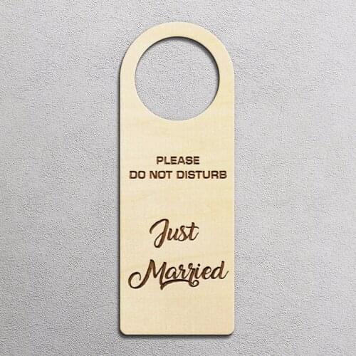 2pcs Wood Door Hanger Please Don't Disturb Just Married Door Sign Hotel Decorations