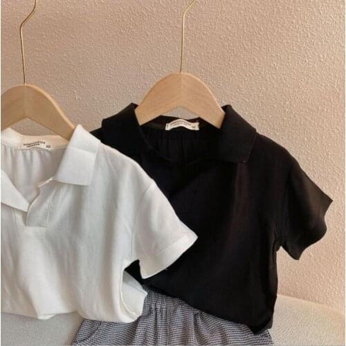 2021 new girls boys t shirt summer cotton shorts sleeve fashion kids top 1-6 years YU362