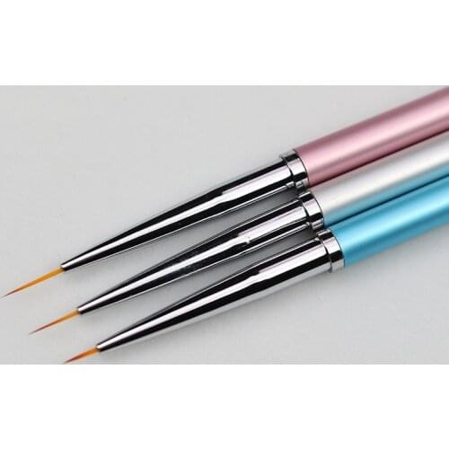 3pcs/set Nail Art Liner Painting Pen 3D Tips DIY Acrylic UV Gel Brushes Drawing Kit Flower Line Grid French Design Manicure Tool