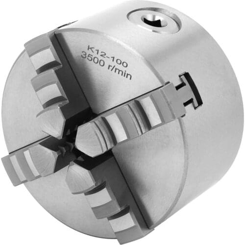 4inch100mm 4 Jaw Lathe Chuck Metal Self-Centering Chuck With Jaws Drilling Milling Machine Accessories K12-100 Chuck Lathe Parts