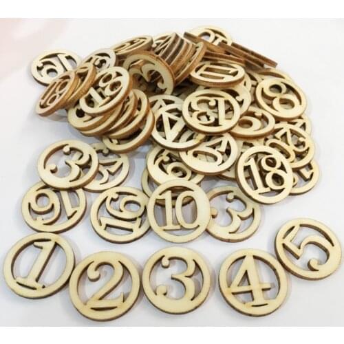 50pcs Wooden Letters Numbers Unfinished Word Number Ornament DIY Wooden Symbols for Painted Letter Board Wall Decoration