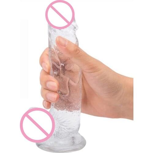 8.6 Inch Dildo Adult Sex Toy Realistic Dildo G-spot Stimulator Flexible Dildo with Suction Cup Bending Shaft and Ball Anal Toys