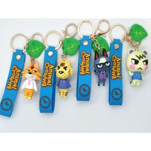 Cute Fox Marshal Tiger Animal Crossing JINGJIANG Keychain Fashion Switch Ns Game Animal Crossing Pendant Keyring
