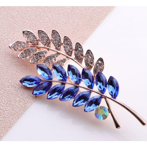 TODOX Brooch Fashion beauty Women gold Zinc Alloy crystal concise exquisite plant flower pins hot sale party Gifts for girls man