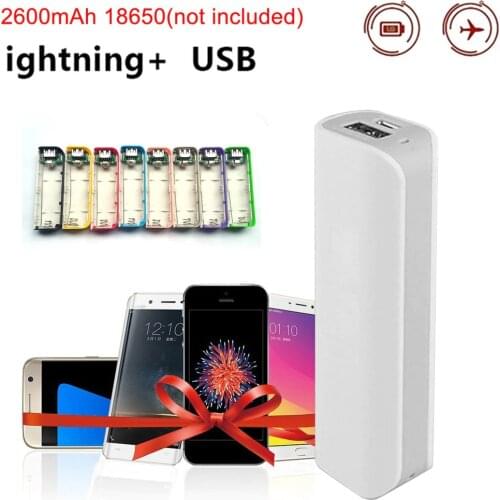 Power Bank Case powerbank box USB Ports Power Bank Shell PCB Charger Case DIY Kits Powered By 2600mAh 18650 Battery Yellow