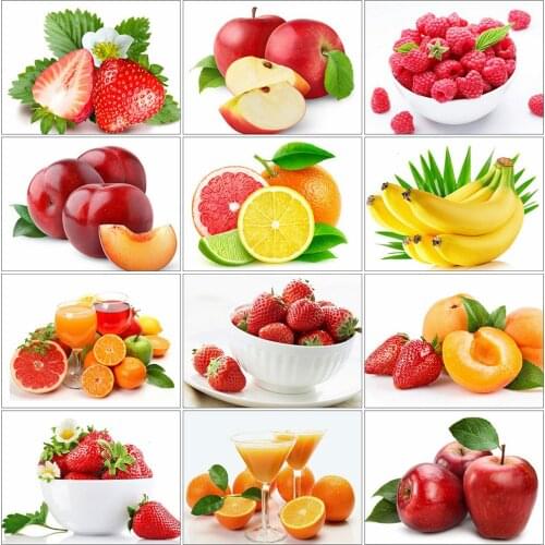 Evershine Diamond Embroidery Fruits 5D DIY Picture Of Rhinestones Cross Stitch Mosaic Diamond Painting Kitchen Home Decoration