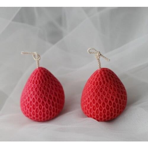 Big strawberry Candle Molds Silicone Mold Aromatherapy Soap Mould For Candle Making Chocolate Cake Decoration Christmas