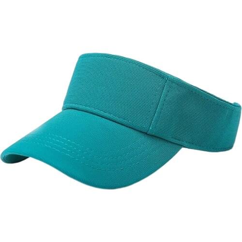 Plain Summer Sun Visor Caps Running Tennis Golf Visor Hats Sporty Style Black White Royal Blue Khaki Dusty Pink Turquoise Red