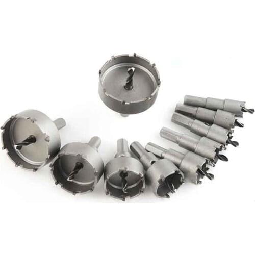 10Pc TCT Drill Bit Carbide Steel 16-53mm Hole Saw Set For Stainless Steel Iron Aluminum Metal Cutting Drilling Power Tools
