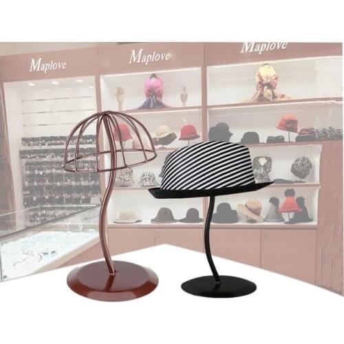 Hot sale new style Hat display stand peak cap storage rack metal bucket hat straw hat sunhat wig hairpiece display holder rack