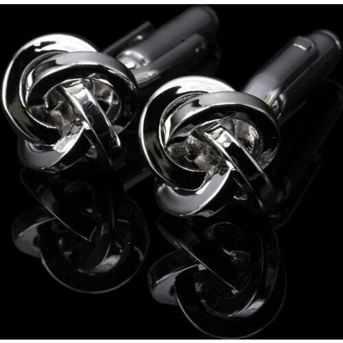 1 Pair Novelty Cuff Links Knot Twist High Quality French Shirts Cufflinks for Mens Luxry Business Wedding Jewellery Wholesale