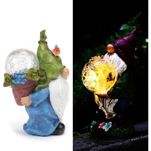 Resin Crafts Solar Landscape Light Gnomish Garden Decoration Garden Light Christmas Decorations Home Decor