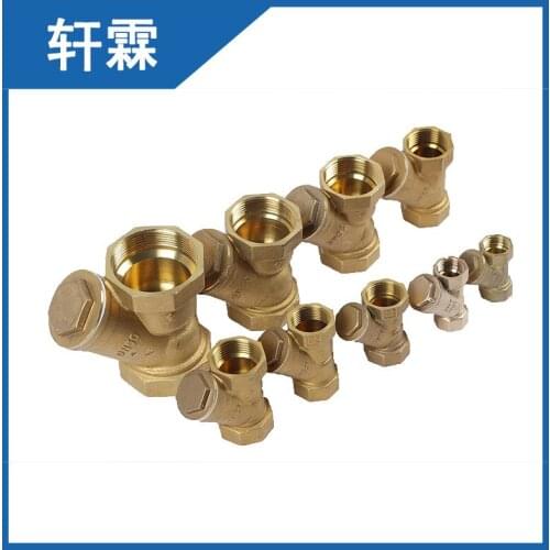 Factory direct silk mouth G thread full brass filter y-type valve with filter DN15-DN50