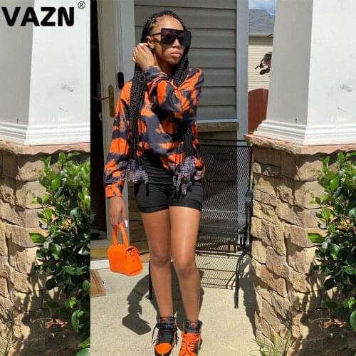 VAZN 2020 Autumn Casual Fancy Daily Nature Young Designer Round Neck Full Sleeve Women Regular Slim Hoodies